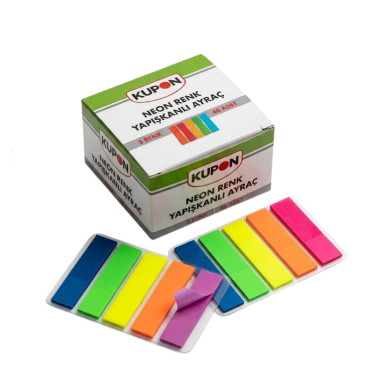 KUPON KYP-550 NEON YAPIŞKANLI AYRAÇ 48 Lİ*36