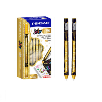 PENSAN 2800 ALTIN JELY GLİTTER SİMLİ JEL KALEM 12'Lİ *50 PENSAN 2800 ALTIN JELY GLİTTER SİMLİ JEL KALEM 12'Lİ *50