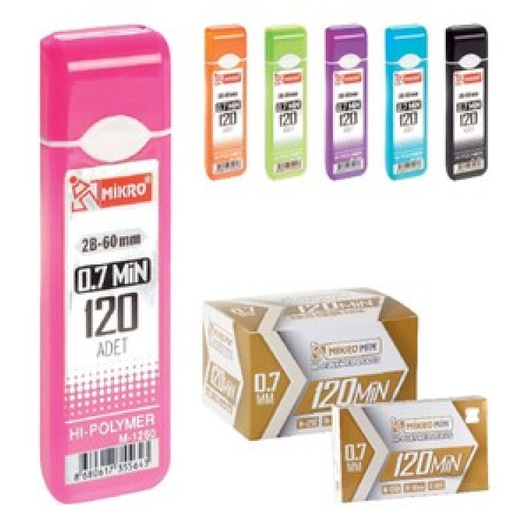 MİKRO M-1260  MİN 120Lİ KALEM UCU 0.7MM 12Lİ*90