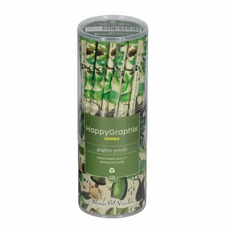 HAPPY GRAPHİX 21-0062-31 JUMBO KURŞUN KALEM  4B 3,5MM BAOBAB 30LU