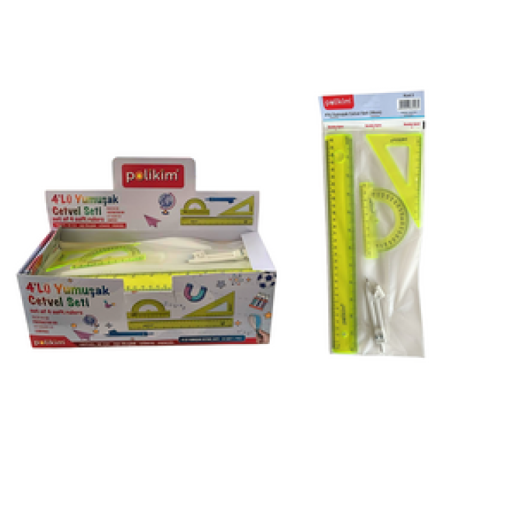 POLİKİM 4LÜ YUMUŞAK CETVEL SETİ 24LÜ*288