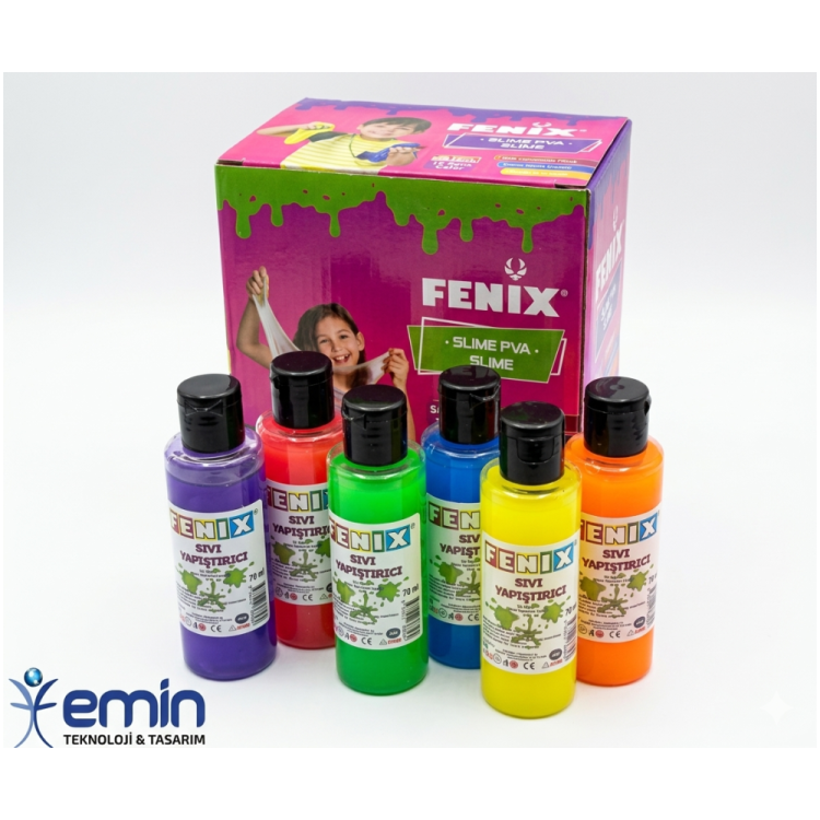 FENİX LK01 SLİME YAPIŞTIRICI 70ML 12Lİ RENKLİ *24
