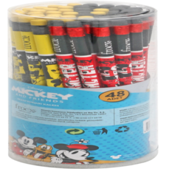 KAMP.OTTO.40840B MINNIE&MICKEY SİLGİLİ KURŞUN KALEM 48'Lİ ^