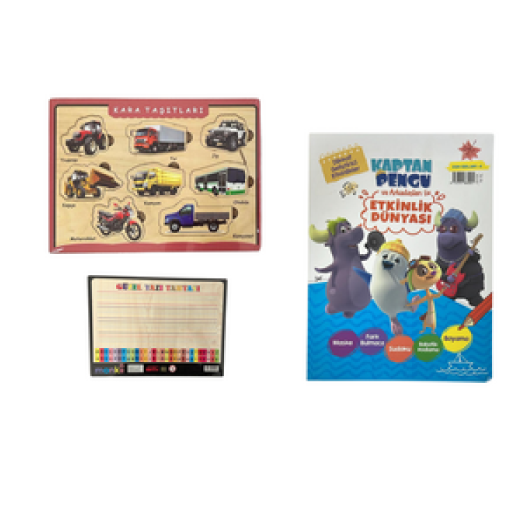 AHŞAP PUZZLE KARA TAŞITLARI HEDİYELİ DERGİ *36