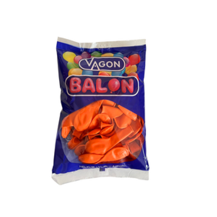 VAGON 8008 TURUNCU RENK BALON 100'LÜ*30 >