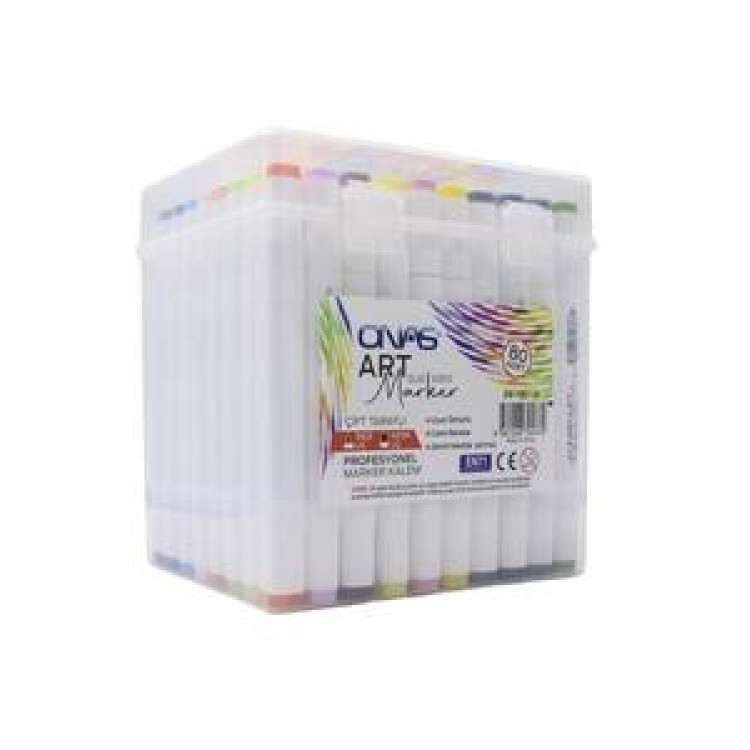 ONAS ZW-7001-80 ÇİFT TARAFLI MARKER 80 RENK