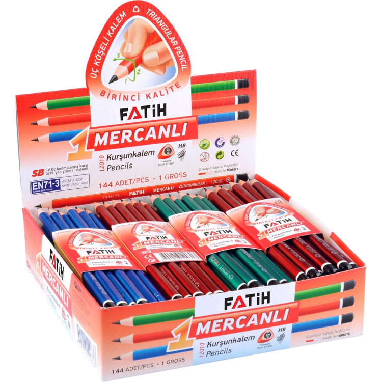 FATİH 12010 MERCANLI KURŞUN KALEM 144LÜ *24*******