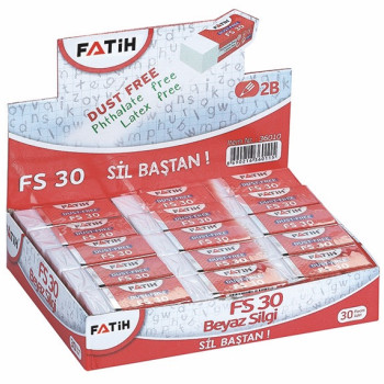 FATİH FS30 36010 BEYAZ SİLGİ 30'LU *30 > FATİH FS30 36010 BEYAZ SİLGİ 30'LU *30 >