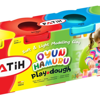 FATİH 50803 4 RENK OYUN HAMURU 400gr*48 FATİH 50803 4 RENK OYUN HAMURU 400gr*48