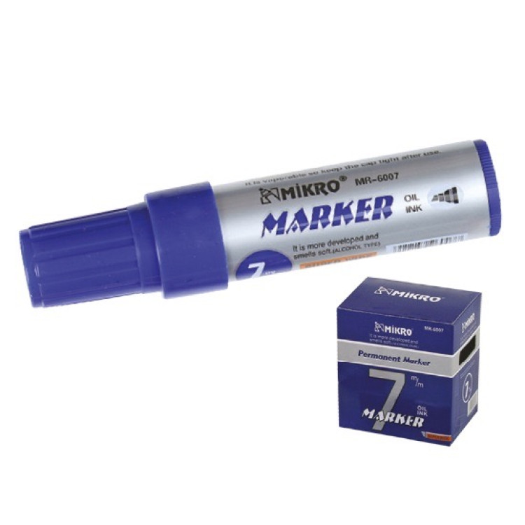 MİKRO MR- 6007 MAVİ KESİK UÇ KOLİ KALEMİ 12Lİ *40