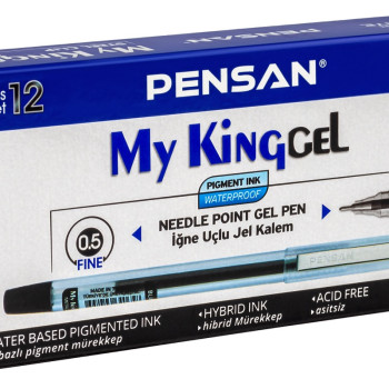 PENSAN 6405 MY-KİNG JEL KALEM METAL KLİPS SİYAH 12'Lİ *144