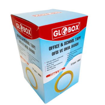 GLOBOX 6955 ŞEFFAF BANT 12MM*66MT 12'Lİ*12 GLOBOX 6955 ŞEFFAF BANT 12MM*66MT 12'Lİ*12