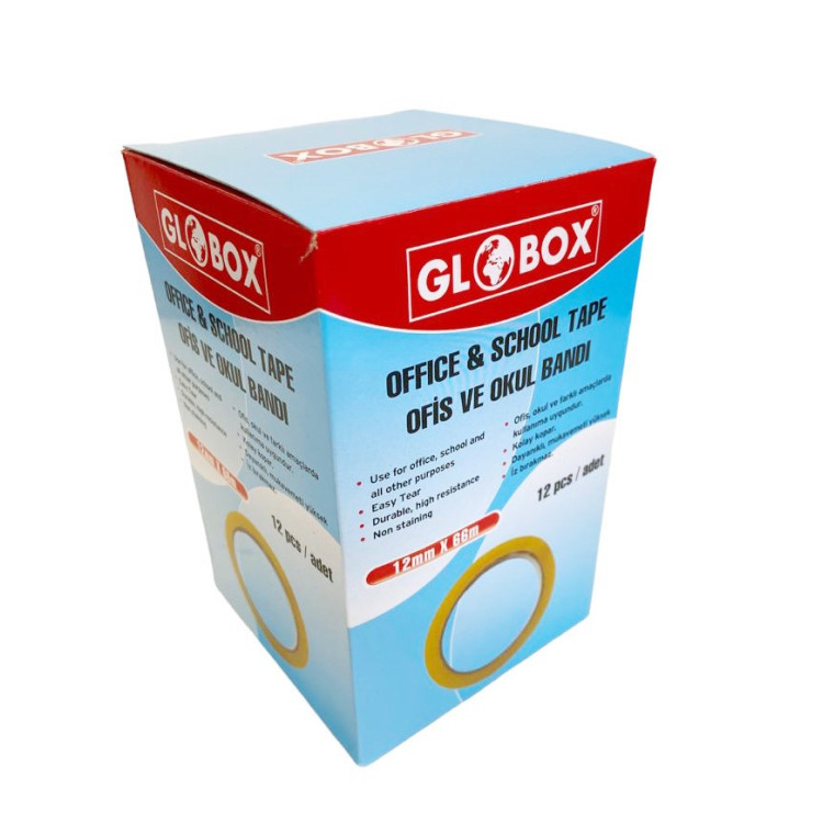 GLOBOX 6955 ŞEFFAF BANT 12MM*66MT 12'Lİ*12