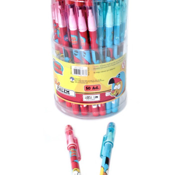 KRAL ŞAKİR KS-5804 SİLGİLİ GEÇMELİ KALEM 50'Lİ ^ KRAL ŞAKİR KS-5804 SİLGİLİ GEÇMELİ KALEM 50'Lİ ^