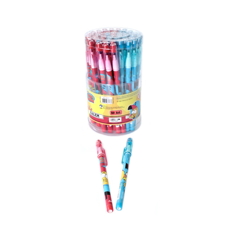KRAL ŞAKİR KS-5804 SİLGİLİ GEÇMELİ KALEM 50'Lİ ^